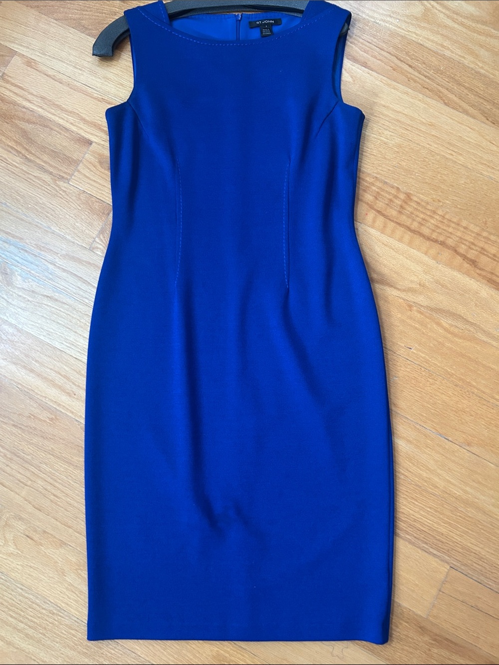 ST JOHN Classic Sleeveless Sheath Dress - Royal Blue